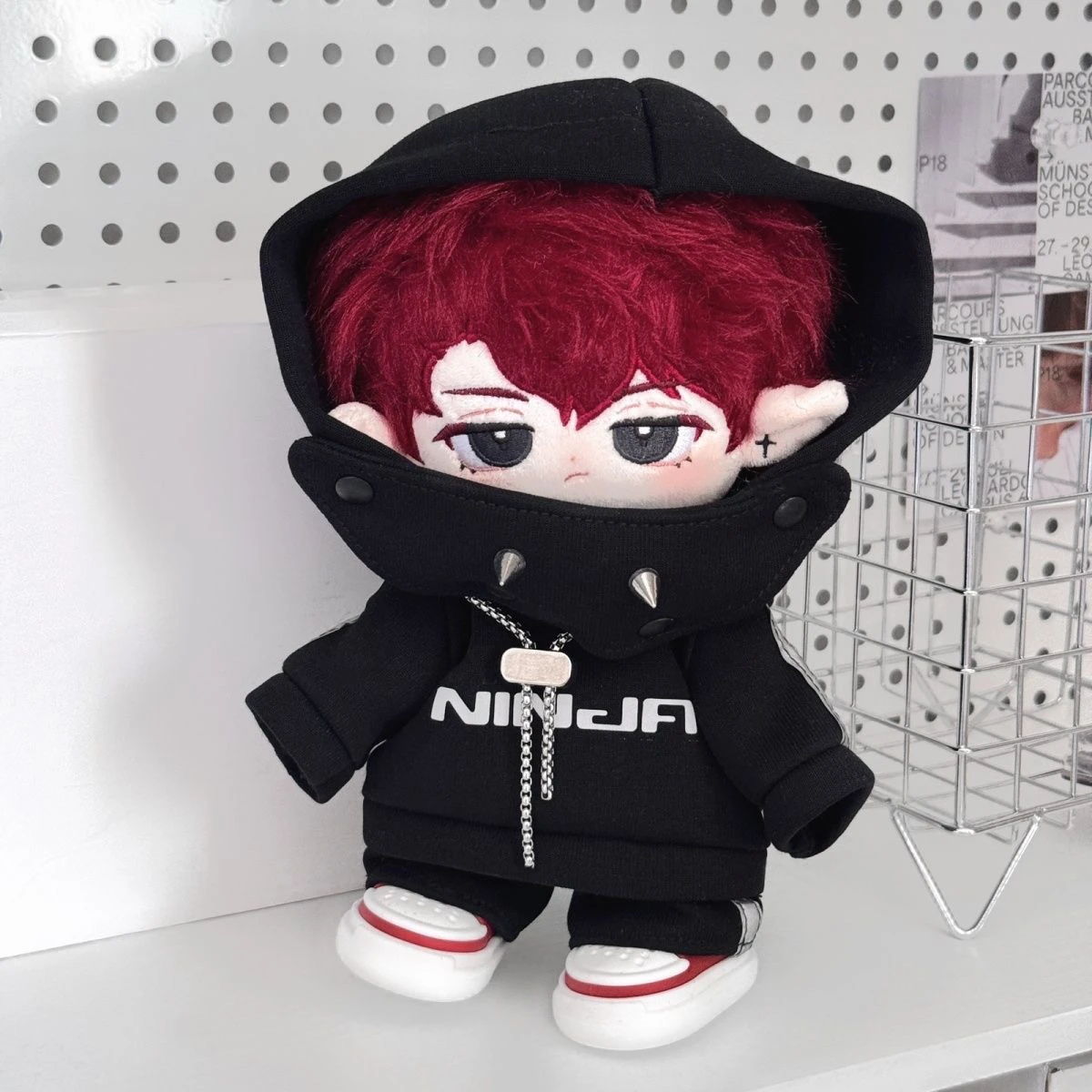 Little Ninja – vêtements pour bébé, 20cm, authentiques, sans attribut, ensemble tendance en noir et blanc, vêtements uniquement, sans poupée, vêtements de remplacement