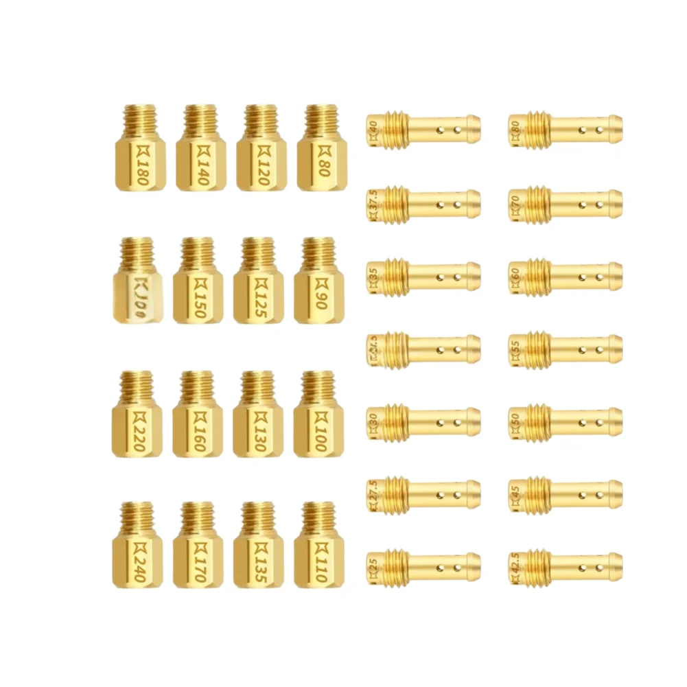 FOR MIKUNI  VM18 VM20 VM22 VM24 VM26 VM28 VM30 VM32 VM34 VM36 Carburetor Main Jet And Pilot Slow Jet Injector Nozzle