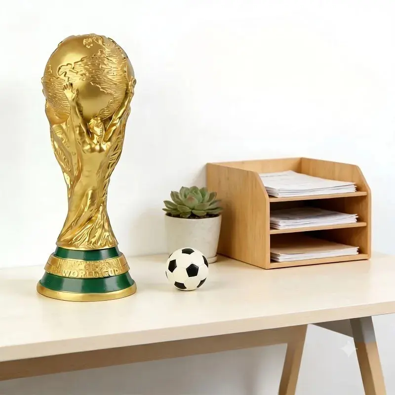 World Cup Trophy Model Ornament Football Match Souvenir Decoration Fans Collectible Craft Gidt Home Office Display Souvenir Toys view 2