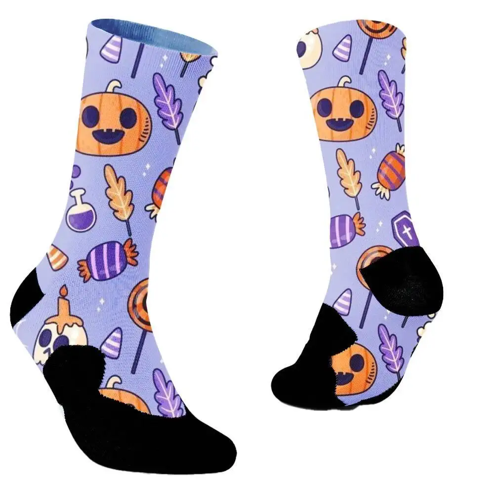 

2024 New Halloween Socks Fashion Personality Cotton Socks Unisex Men Happy Street Skateboard Harajuku Gift Funny Boys socks