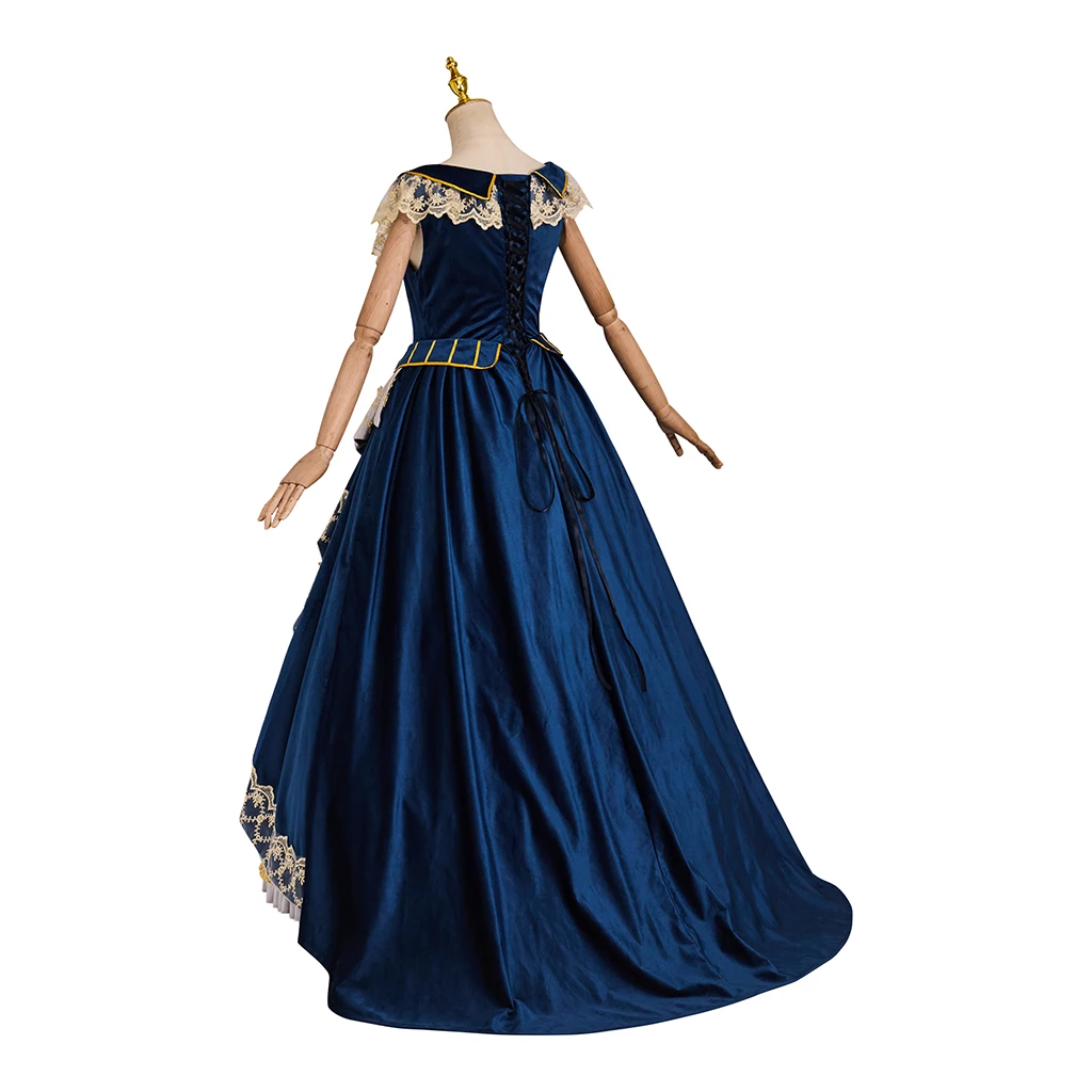 Alina Starkov Cosplay Costume Women Fantasia Blue Court Queen Dress Halloween Carnival Party Princess Ball Gown