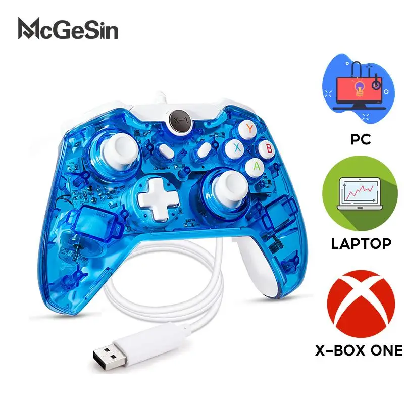 

Top For Xbox One Wired USB Game Controller Gamepad for Xbox One/One S & PC Windows Joystick With Vibration LEDs Flicker