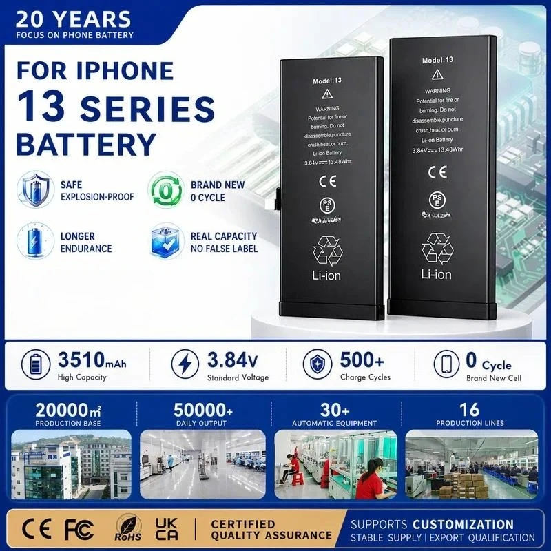 i13  For Apple iPhone 13  Mini  Pro 13 Pro Max  High Capacity Mobile Phone Battery