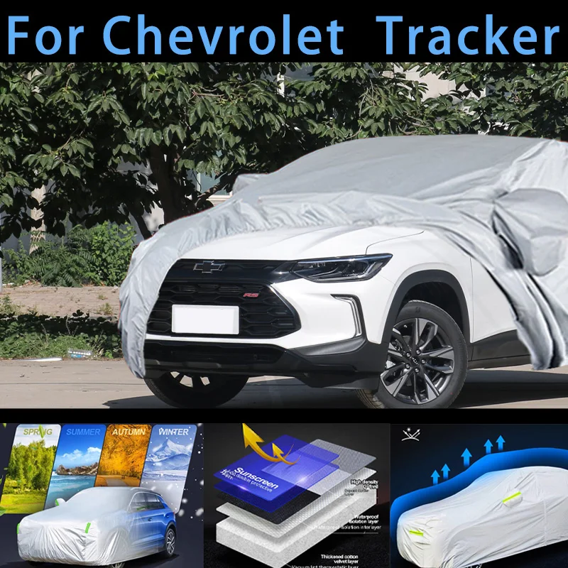 

Для Chevrolet Tracker, уличная защита, полный автомобильный чехол, снежный чехол, солнцезащитный козырек, водонепроницаемый, пылезащитный, внешний автомобильный чехол, защита