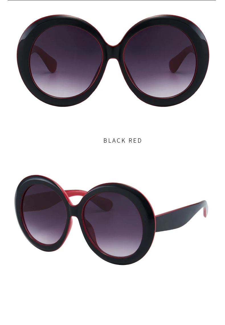 Retro-Sonnenbrille mit großem runden Rahmen, übergroße, modische Street View-Sonnenbrille, Beach Resort-Sonnenbrille – Detail 7