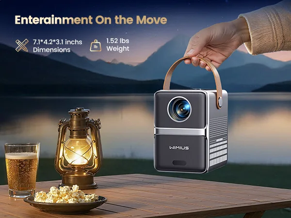 Wimius P61 Tragbarer 4K-Projektor Offizieller Netflix 1600ANSI Autofokus Full HD 1080p WIFI 6 BT5.2 Dolby-Projektor für Heimkino – Detail 11