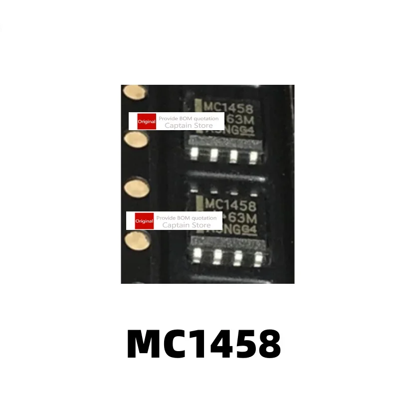 5 STKS MC1458 SOP-8 MC1458DR MC1458D