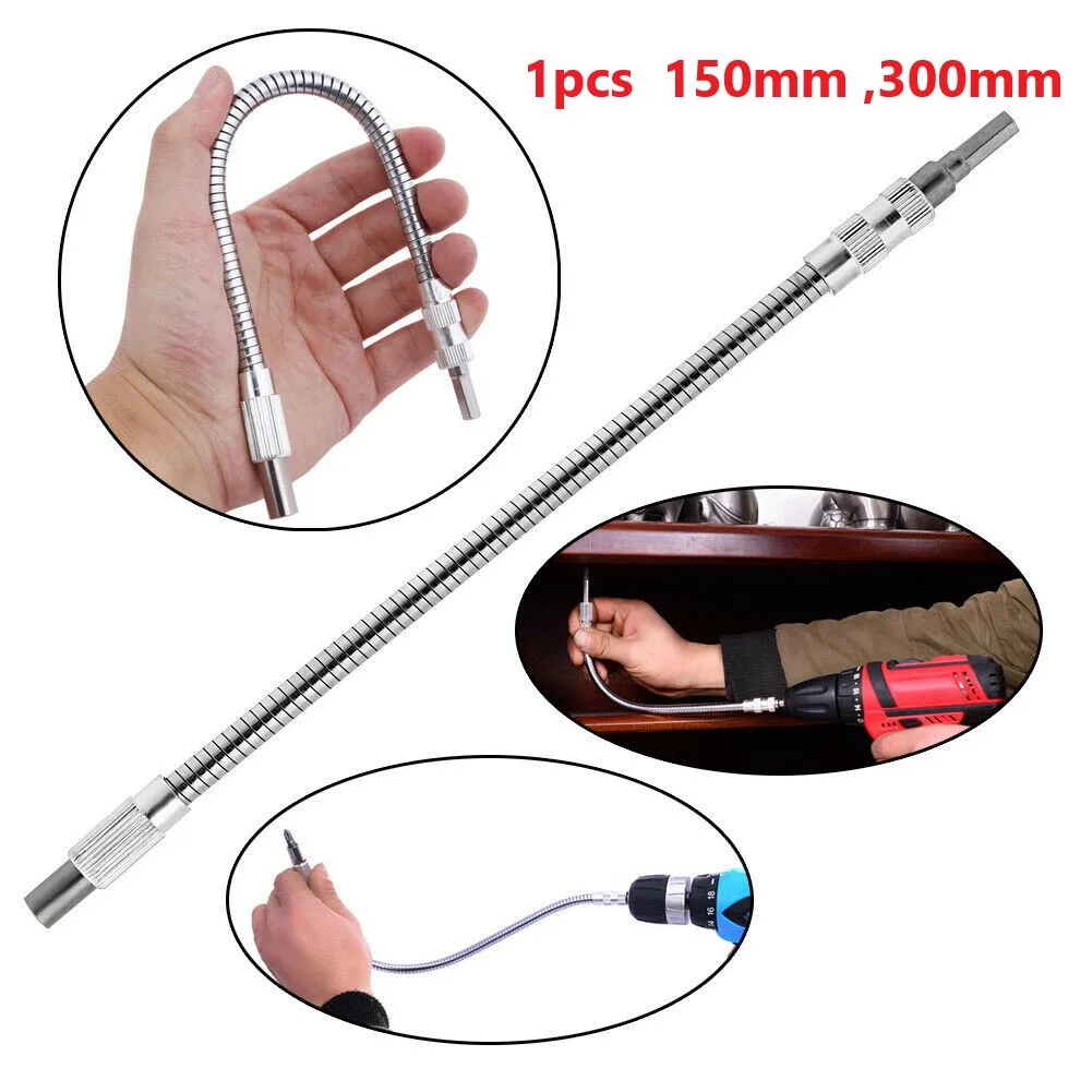 Flexible Shaft Reach for the Unreachable with Flexible Shaft Metal Lengthened Screwdriver Drill Bit Bracket Connecting Rod