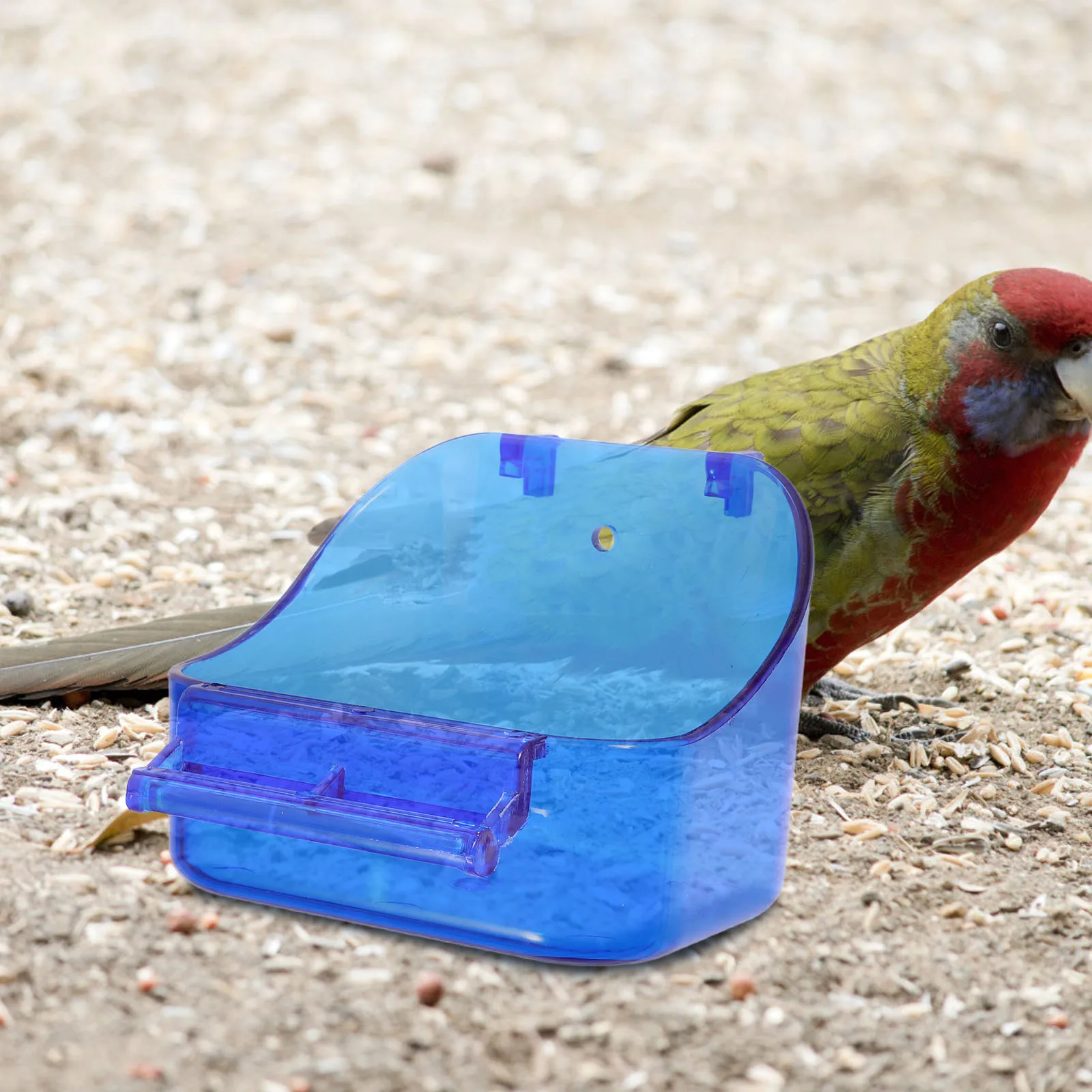 

Bird Bath Box for Parrot Cage Reusable PP Bathtub Small Bird Tub Cube Accessories Pet Stress Relief Supplies