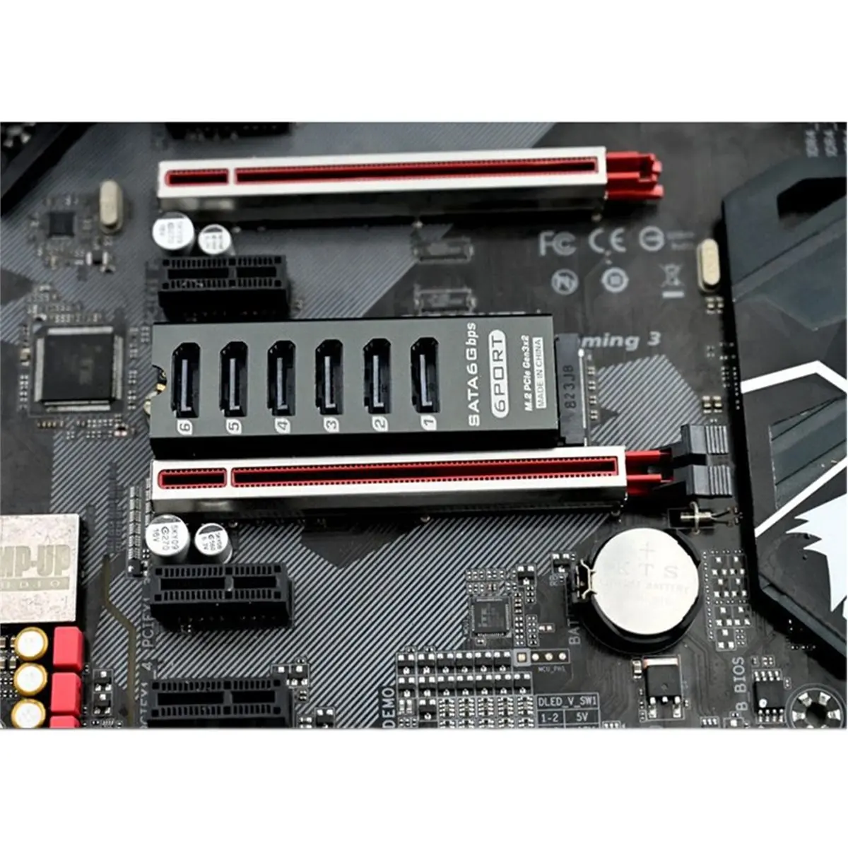 goodidea M2 M-EKY PCIE3.0 to SATA6G 6 Port Expansion Card M.2 to SATA 3.0 Expansion Card Network Storage Hard Disk Expansion