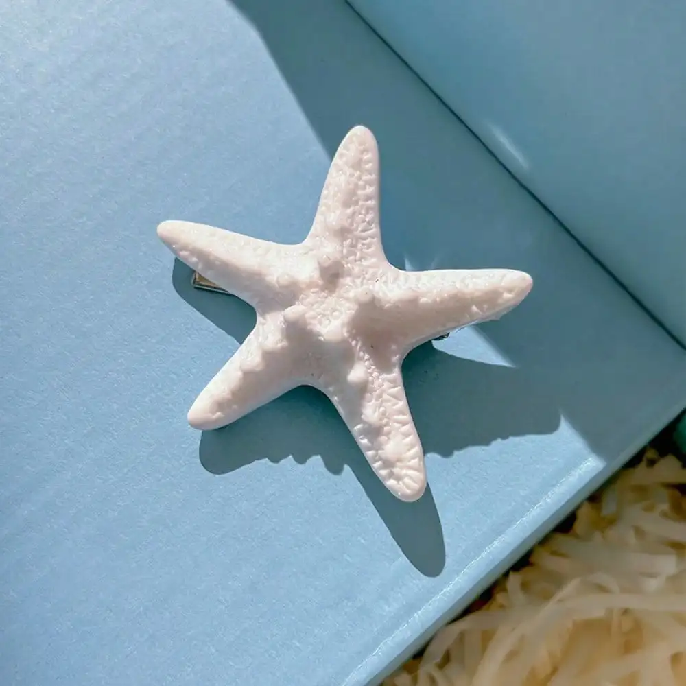 

4pcs Set Elegant Starfish Hair Clips - Bohemian Resin Mermaid Tail Hair Accessories, Suitable For Women, Perfect For Beach And Ocean Themed Parties Halloween