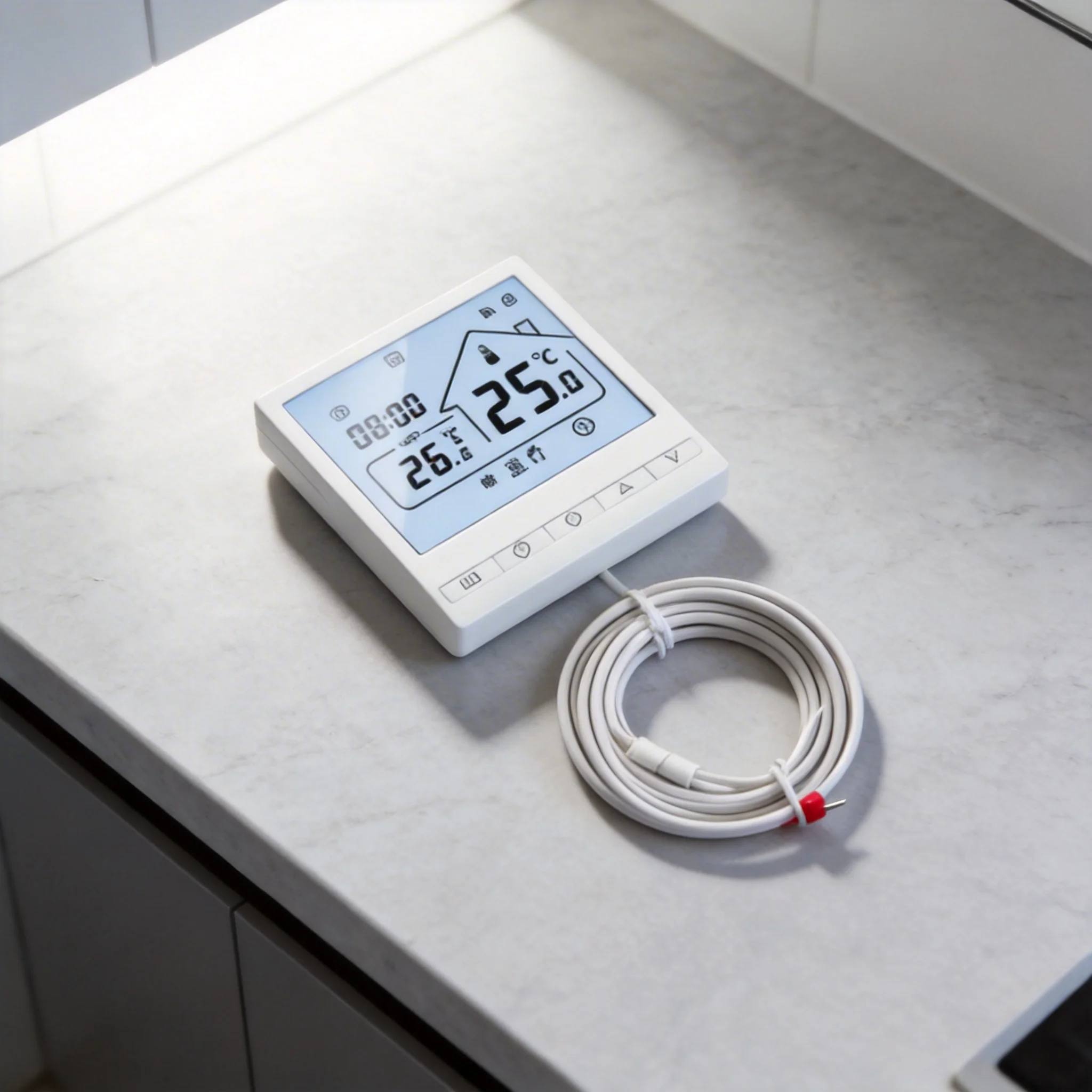 

1 комплект умного программируемого напольного термостата с датчиком и кабелем для Tuya, с голосовым управлением и подсветкой, аксессуары для электроинструментов