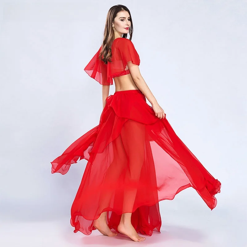 

Sexy Eastern Dance Belly Dance Practice Suit Women's Performance Costume Spring Summer New Arrival Beginner Friendly Set