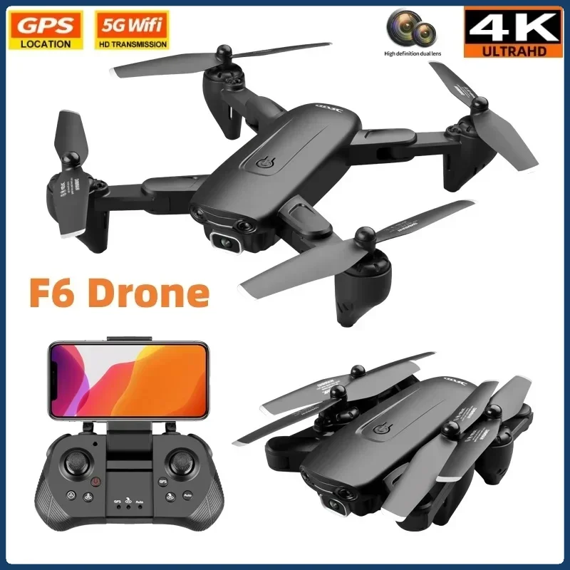 2024 F6 GPS Mini Drone 4K fotocamera professionale HD FPV evitamento ostacoli con Follow Me WiFi flusso ottico RC Quadcopter Dron Toy