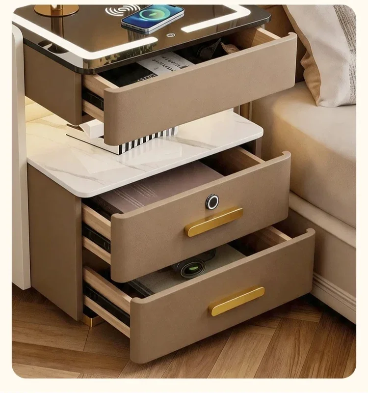 b11-7.2 PYH smart bedside table simple rechargeable locker light luxury high-end multi-function bedside table