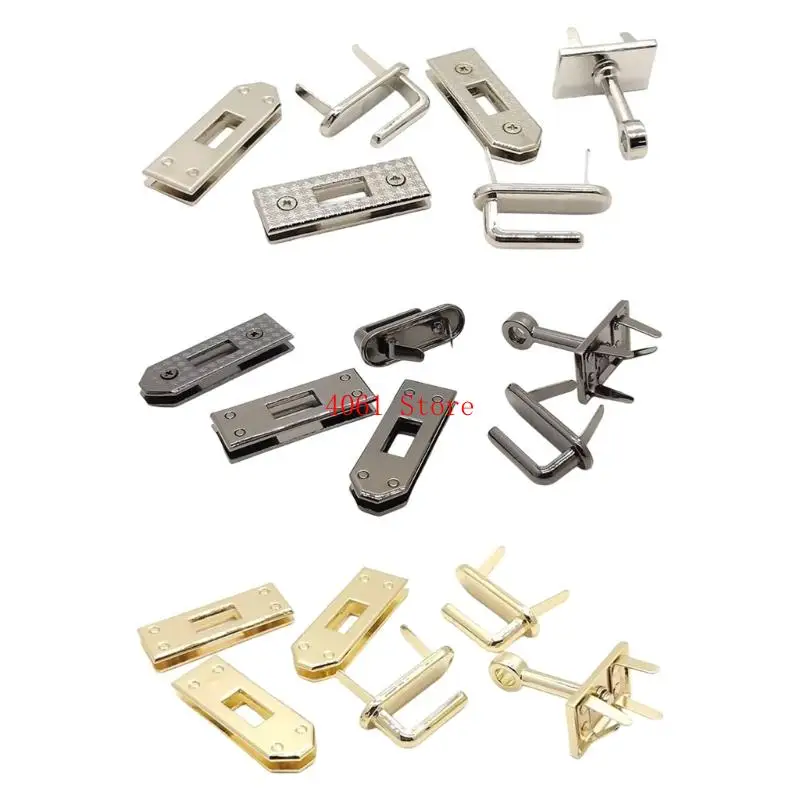 6-個の金属財布ロックキット安全なバッグ閉鎖機構ファッションアクセサリー工芸品