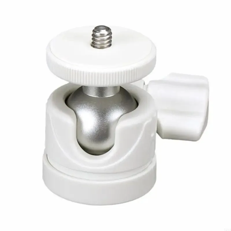 T21A Small 360°Swivel Mini Ballhead Camera Mount, Aluminium Ballhead,1/4" Thread For Tripods And Monopods Hot Shoe Adapter