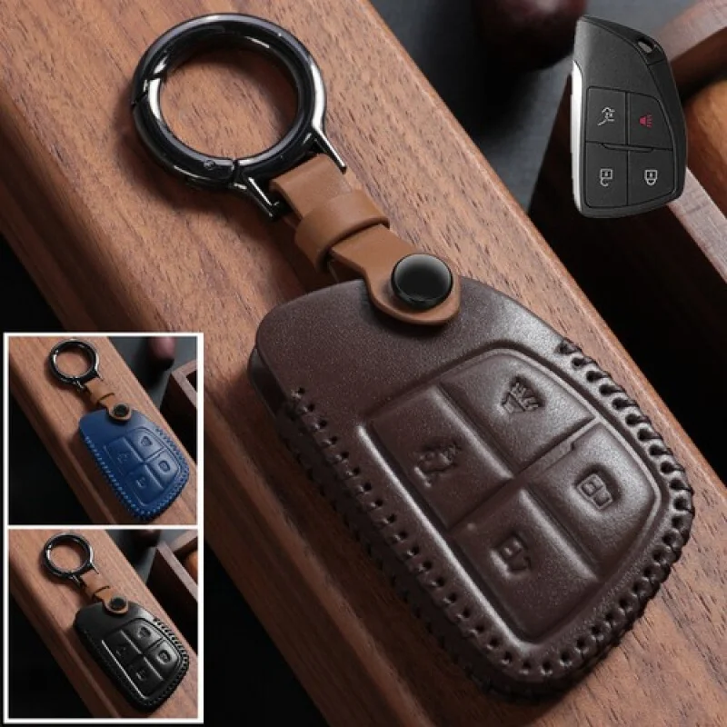 

A+ Genuine Leather Car Remot Key Fob Case Cover For Buick Envision Avenir 2021-2022