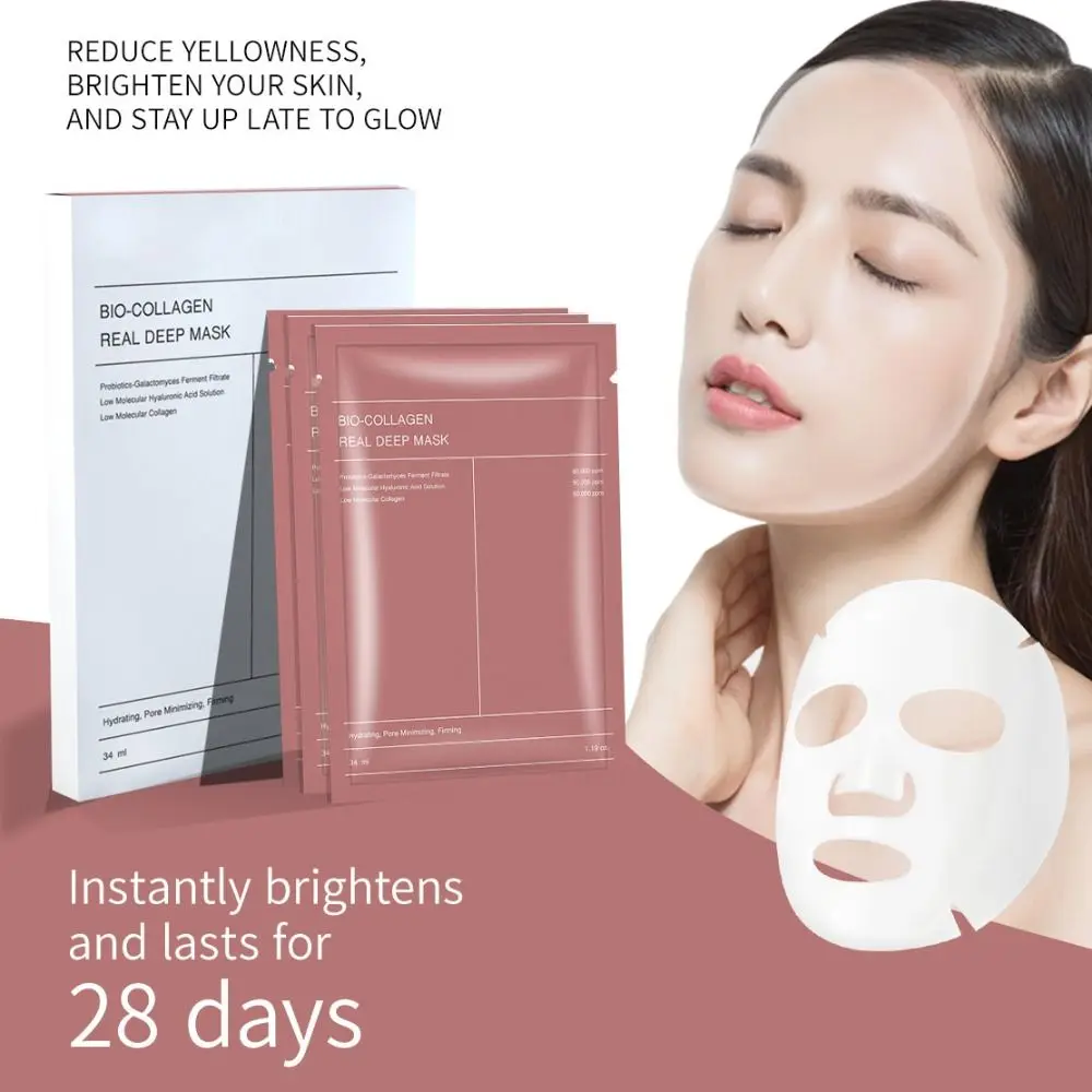 Refreshing Formula Shrink Pores Mask Collagen Enriched Hydrating Complex Overnight Mask Skin Care Treatment Brightening Effect