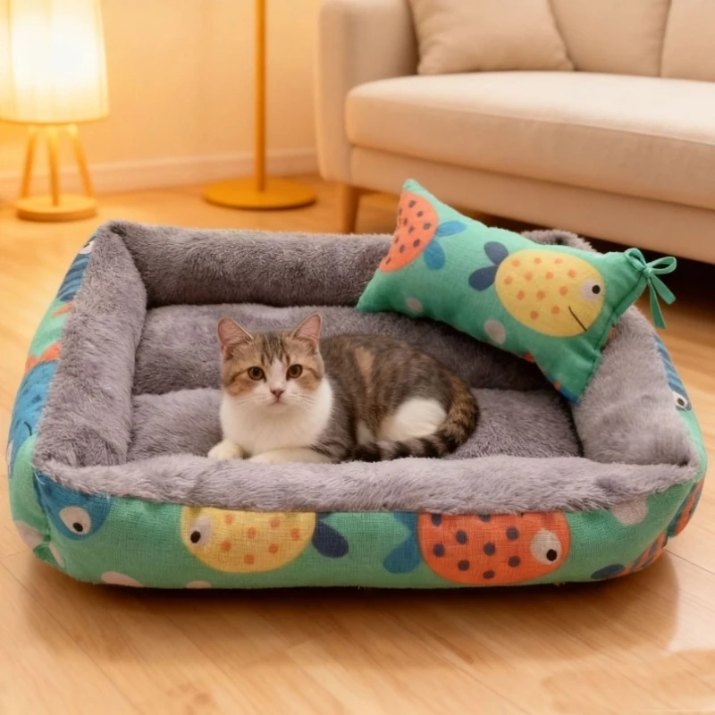 

Новая лежанка-гнездо для животных Rabbit Little Nest: кружевной домик для собак, большой размер, ветрозащитный, зимний, с матрасом