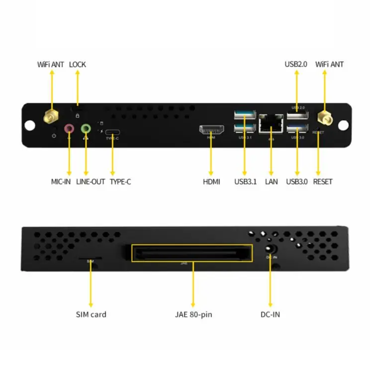 QDE Windows10/Windows11/Linux أجهزة الكمبيوتر المدمجة لوحة تفاعلية لتطبيقات أجهزة الكمبيوتر OPS في لافتات رقمية للسبورة البيضاء #5