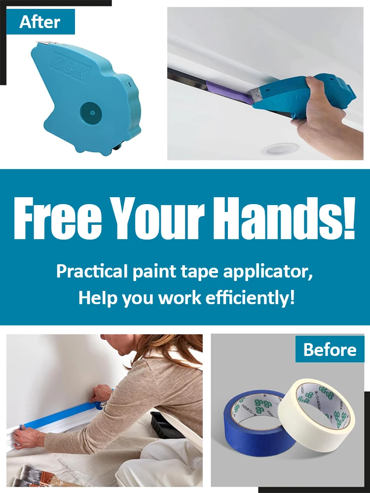 

Upgraded Painter Masking Tape Applicator Machine Tape to Repair and Beautify Crack in Tiles Adhesive Tape with Tape Cutting Tool