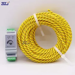 with 10m 20m sensor wire Din liquid Water Leakage Detector water switch output Flooding liquid leaking relay leak alarm device