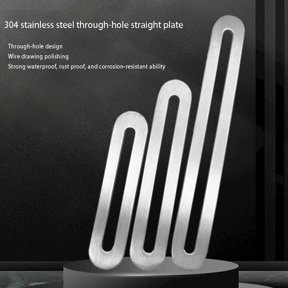 304 Stainless Steel Full Hole Baffle Adjustable Through-hole Straight Plate Holder Bracket Baffle Metal Steel Sheet Iron Sheet