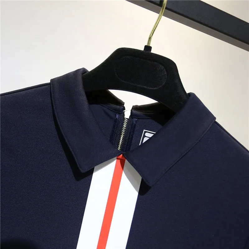 The new leisure lapel long dress in sports double knit female breathable quick-drying skirt