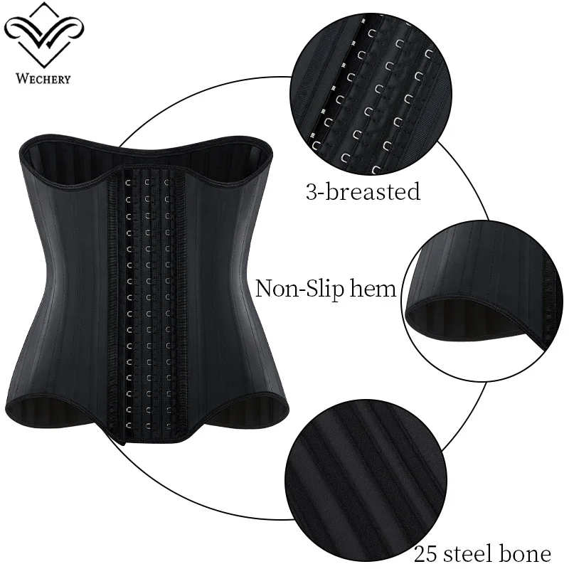 Latex Reductive Waist Trainer Colombian Girdle For Women Slim Body Shaper Abdominal Compression Steel Bone Female Modeling Strap