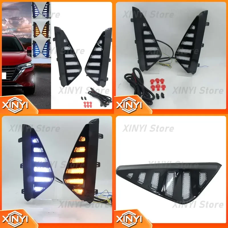 1 Pair 2X Front Bumper Fog Light Daytime Running Lamp DRL for Nissan Sylphy 2023+