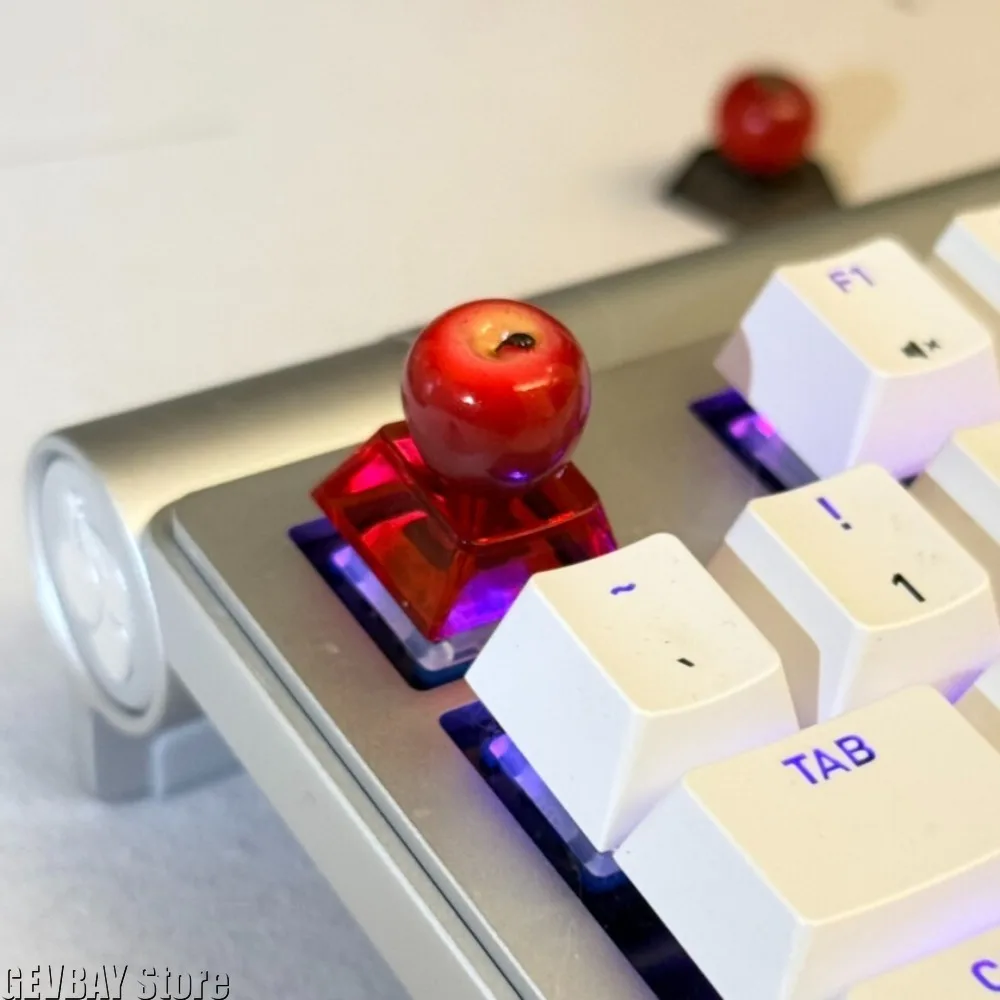 Simulation Apple Shaped Keycaps Creative Keycap Keyboard Decoration Ornaments for Mechanical Keyboards view 5