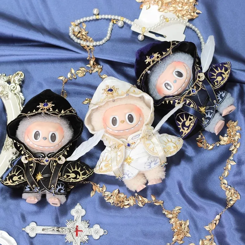 

Labubu 17cm Doll Clothes Temple Sacrificial Cloak Luxury Accessible 1st & 2nd Generation Vinyl Doll Outfits Delicate Accessories
