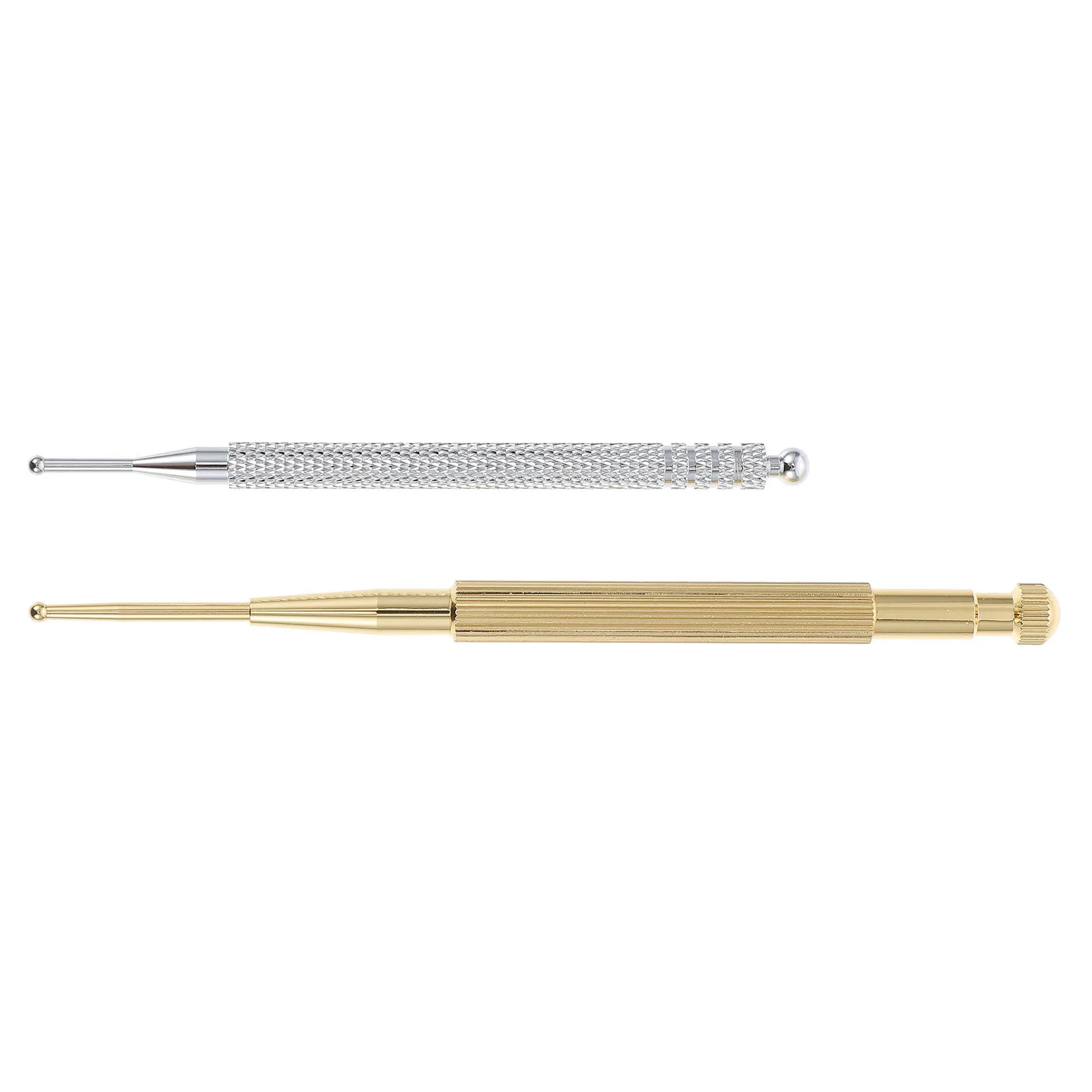 

2Pcs Ear Acupuncture Point Probe Stainless Steel Thin Solid Ball Tip Ear Pressure Point Locator Acupressure Tool