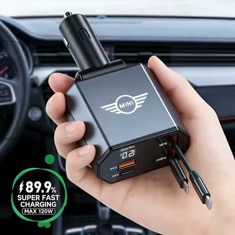 Car Charger USB C-type Fast Charging Converter Plug For Mini Cooper JCW Works R56 R50 F54 F55 F56 F57 F60 R52 R53 R55 R58 R57