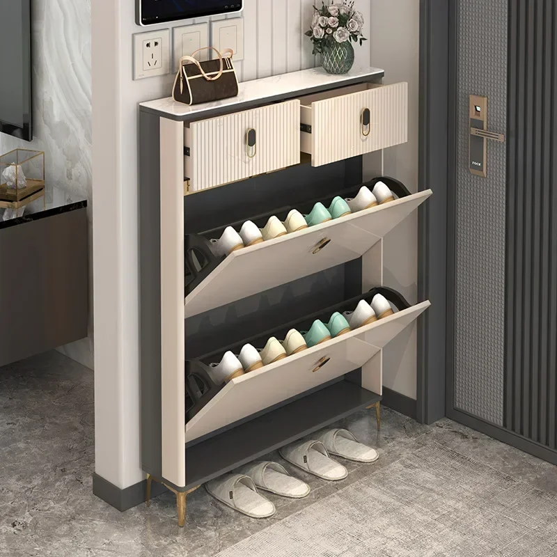 Luxury Shoe Cabinets Corridor Vertical Display Shoe Cabinets Balcony Hallway  White Holder Gabinetes De Sapatos Home Furnitures