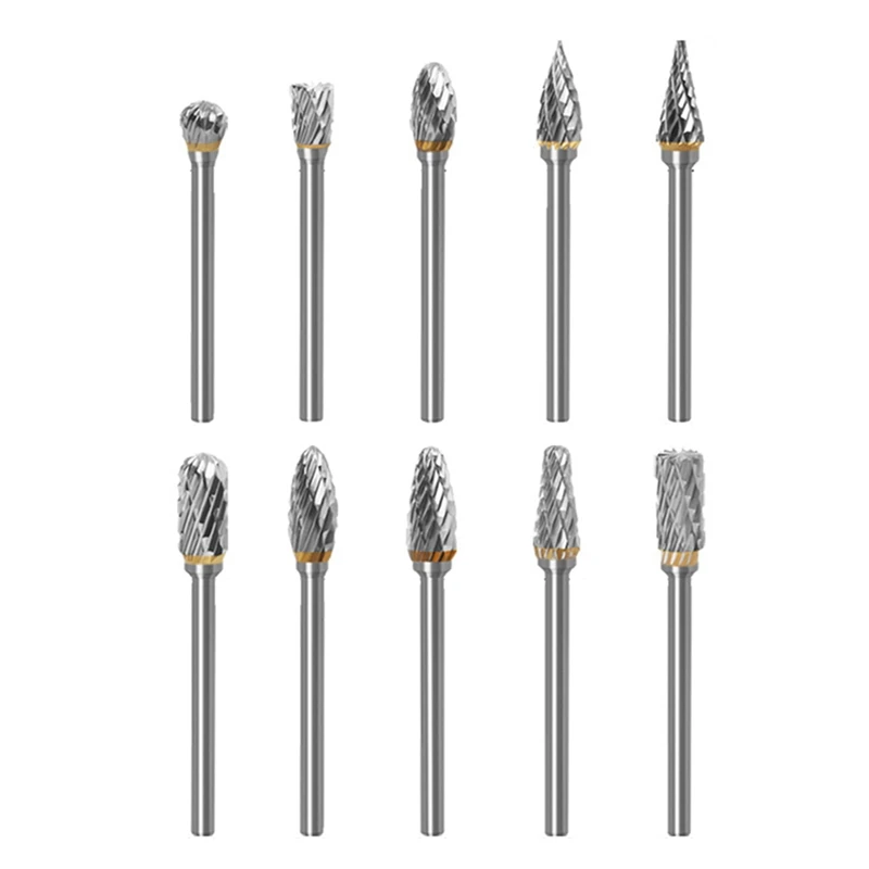 

10PCS Carbide Burr Set For Dremel Compatible Mars-Rock Carbide Burr Set Easy Install