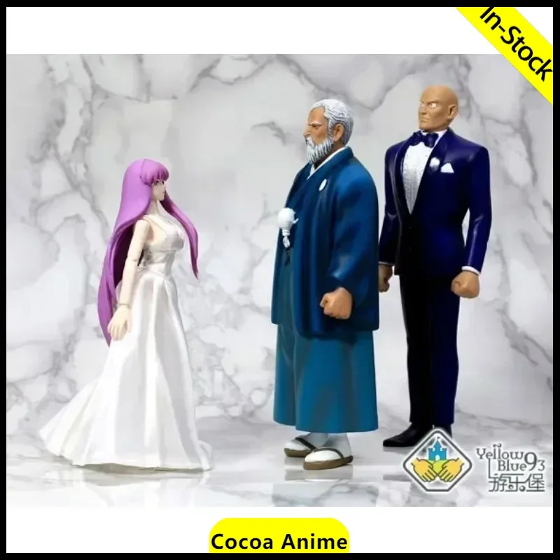 

In Stock Mitsumasa Kido Athena Saori Kido Grandfather Housekeeper Tokumaru Tatsumi Figure Toy Doll Anime Figure Model 18cm