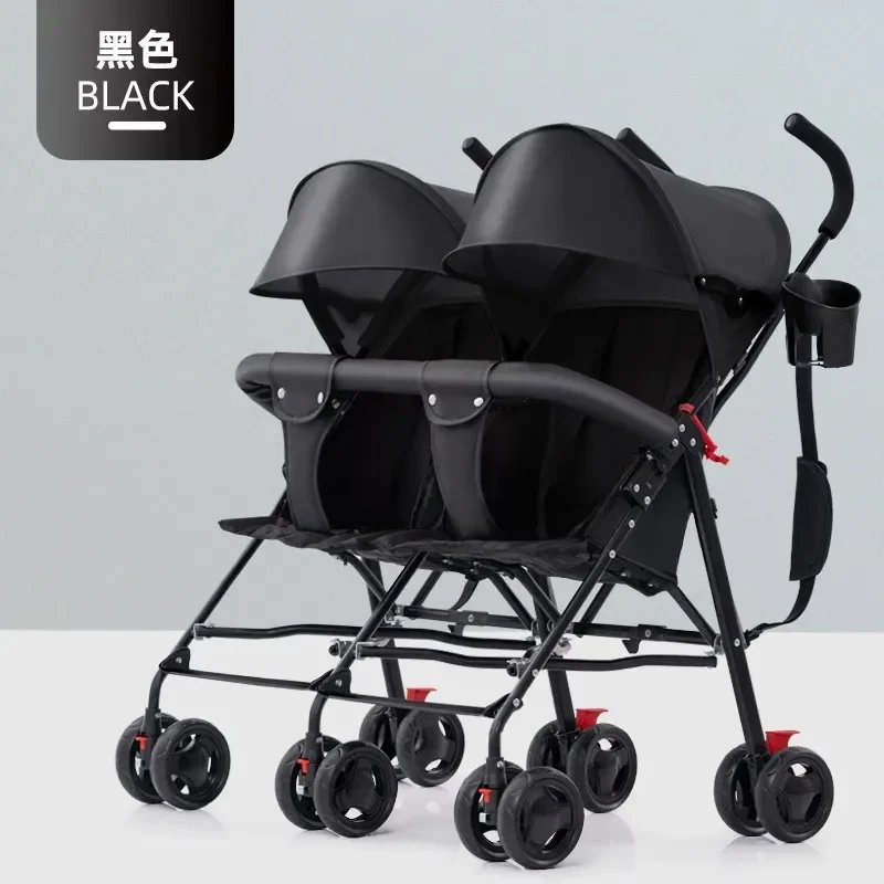 Twin stroller super light folding double umbrella cart second child stroller