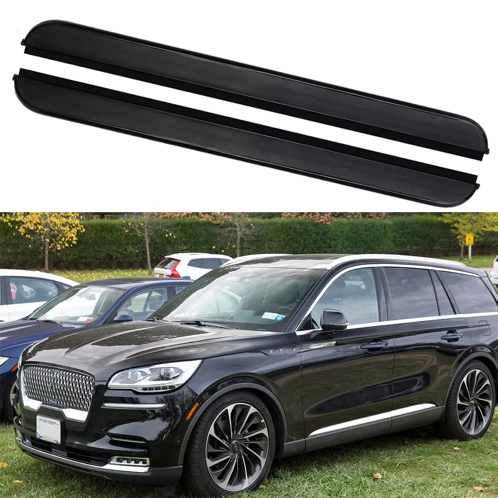 

Aluminium Alloy 2PCS Side Steps Running Boards Nerf Bars Side Pedal Fits for Lincoln Aviator 2020-2024