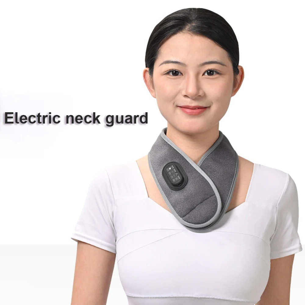 Heating Massager Pad Ergonomic Design With Temperature Settings Graphite Heating Technology For Neck Shoulder Pain Relief grey