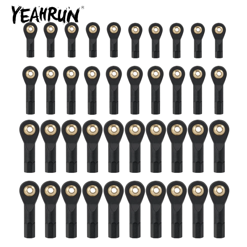 

YEAHRUN 10pcs M2/M3 Plastic Rod Ends Ball Heads for Axial SCX10 1/10 RC Crawler Car Truck mODEL Upgrade Parts Accessories