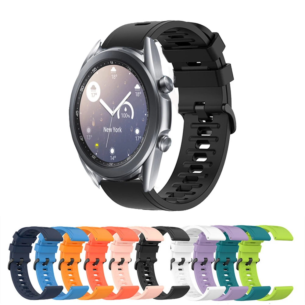 

For Samsung Galaxy 3 45mm 41mm Bracelet 20mm 22mm Silicone Strap For Galaxy Watch 42mm 46mm/Gear S3 S2/Huawei GT3 GT2 Watch