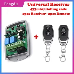 DC12V/24 V 433MHz ricevitore del telecomando con il codice di rotolamento codice HCS301 aperto a distanza di controllo del cancello del garage