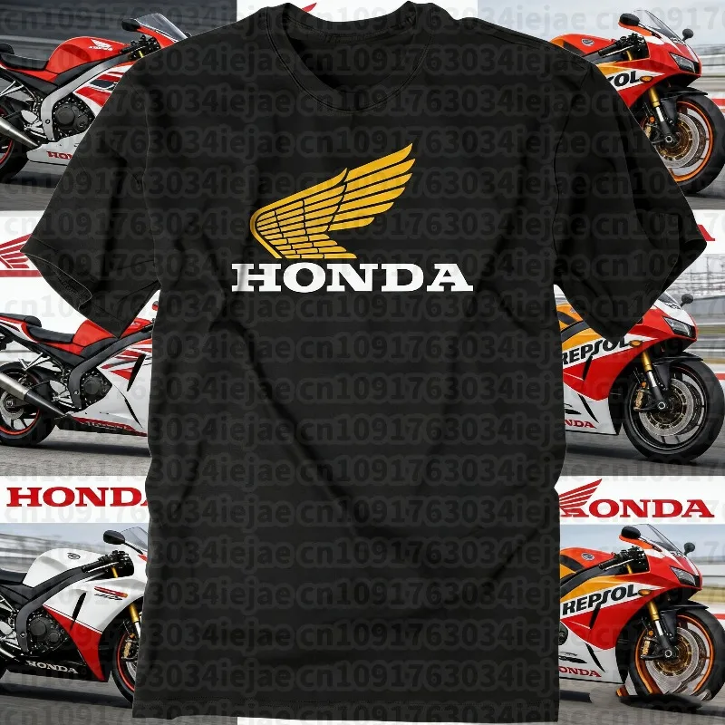 

2025-26 Summer Honda Hot High-quality Trendy Brand Fashion100% Cotton Printed T-shirt Clothes Men's Breathable Skin-friendly Top