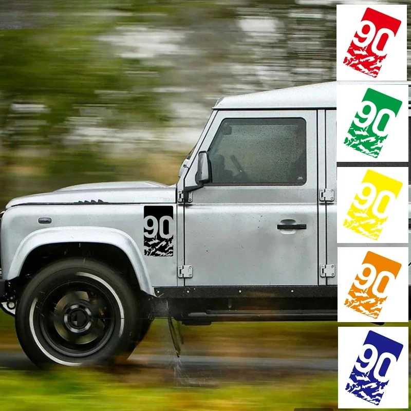 لاند روفر ديفندر 90 110 TRX4 سيارة الجبهة الحاجز الجانب الجناح ملصق 4X4 لاقط على الطرق الوعرة الرسومات الجسم ملصق مائي اكسسوارات L663 #4