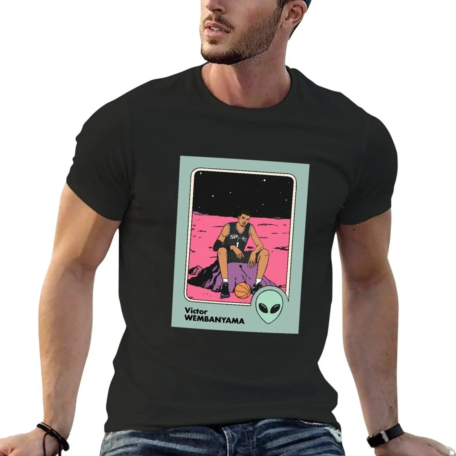 

Victor Wembanyama x Dr. Manhattan Vintage Trading Card T-Shirt graphic shirts quick drying oversized t shirt men