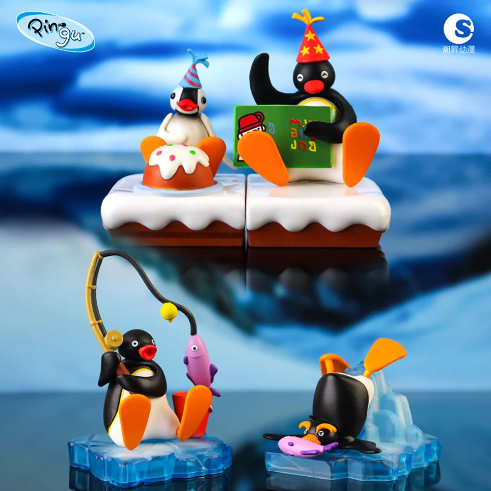 Genuine Pingu Gashapon Blind Box Fun Scene Series Cute and Practical Unique Designs Penguin Dolls Fun Decorative Gifts for Kids