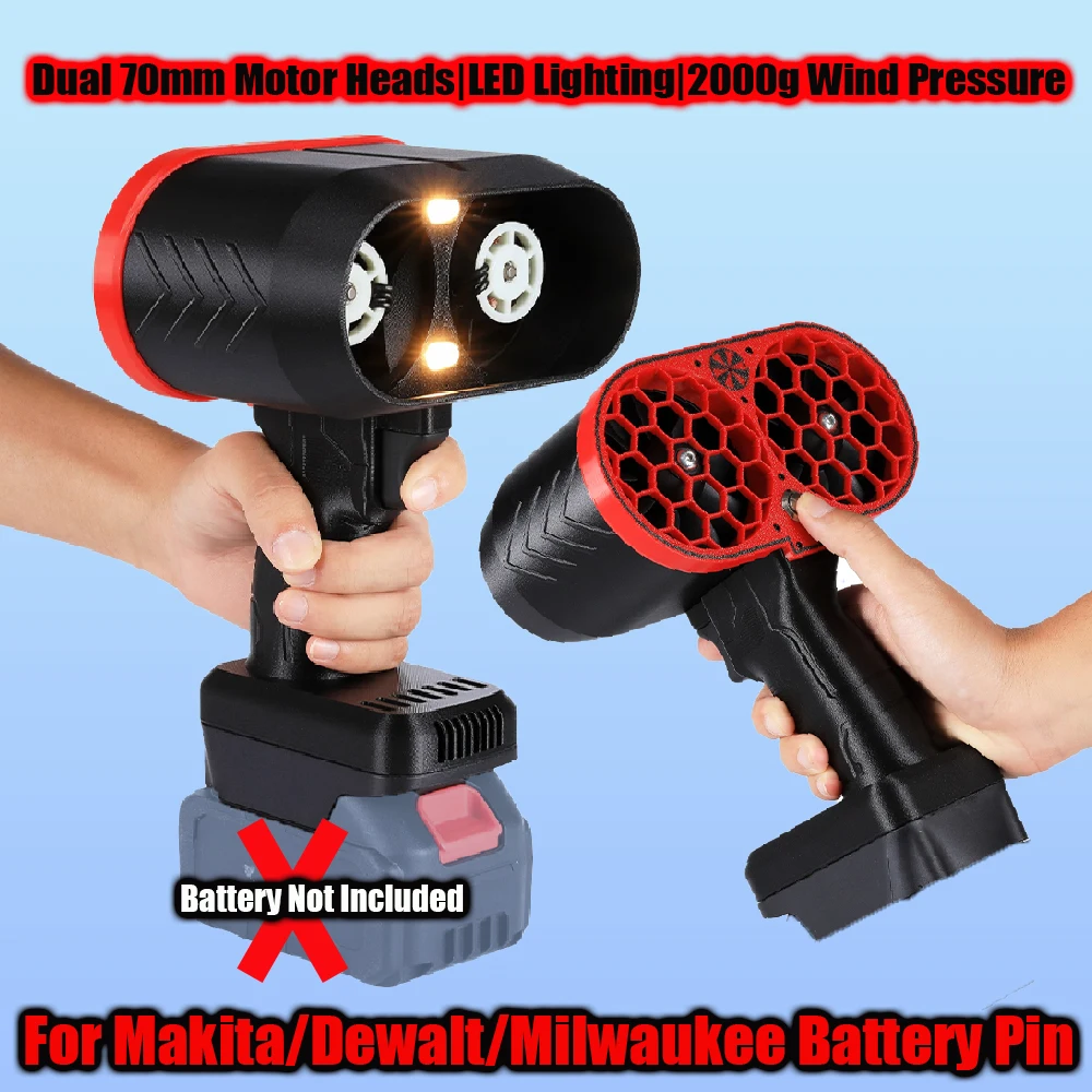 

Brushless Electric Air Blower 70MM Handheld Turbo Fan Snow and Leaf Blower Dust Blowing For Makita/Dewalt/Milwaukee Battery Pin