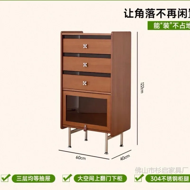 New second-hand vertical cabinet narrow cabinet living room wall TV side vertical cabinet storage storage home bedroom chest